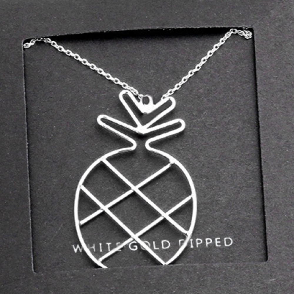 14K Gold Dipped pineapple necklace pendant jewelry - Picture 2 of 2